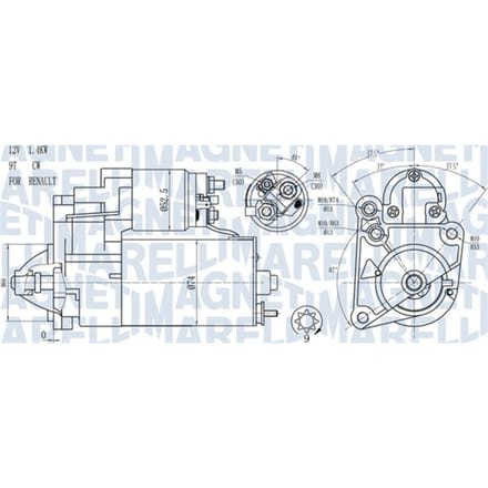 Startmotor / Starter MAGNETI MARELLI 063720784010