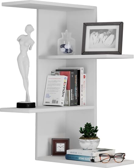 Houten wandplank Hangende plank Hoekplank Wandplank Plank Balos