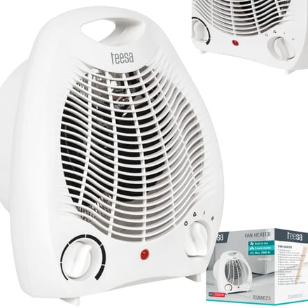 Teesa TSA8025 - Ventilatorkachel, warme en koude lucht, 3 standen, wit