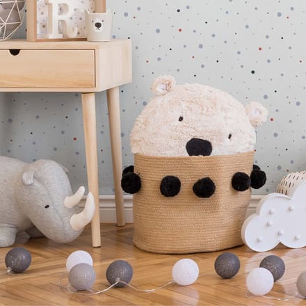 STIPPEN BEHANG | Kinderkamer - grijs wit rood - A.S. Création Little Love