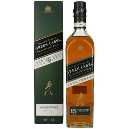 Johnnie Walker Green Label 15 Years Old 43% Vol. 0,7l in geschenkverpakking