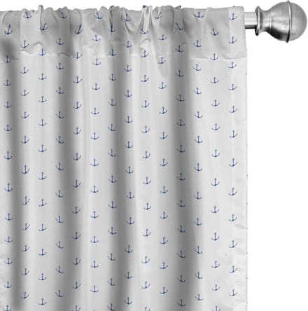 ABAKUHAUS Gordijnen – Anker Vivid Blue – 2x75x225 cm – microvezel
