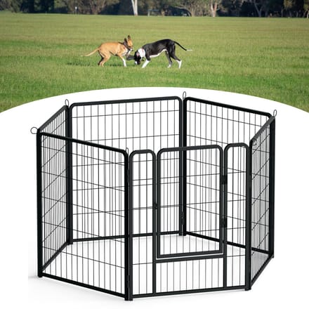ACXIN Hondenren - Inklapbaar - Met deur - 65×80 cm - 6 panelen - Binnen - Buiten