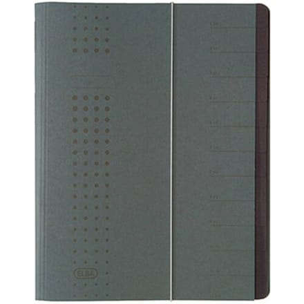 Elba chic 400001032 Ordner Grijs DIN A4 Colorspankarton Aantal vakken: 12