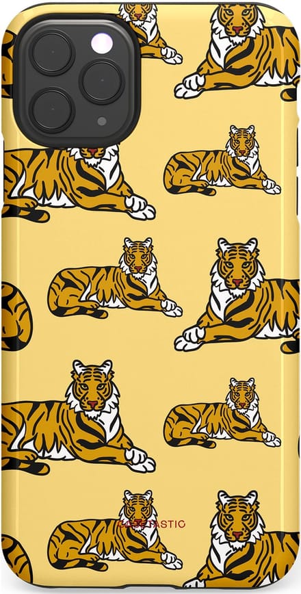 Casetastic hoesje geschikt voor Apple iPhone 11 Pro Max - Dubbellaagse bescherming - Onzichtbare jager - Fashion Case - Goud Taupe Donkergrijs