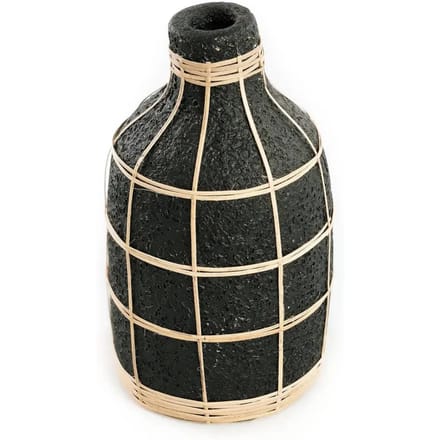 De Whoopy Vaas - Zwart Naturel - L