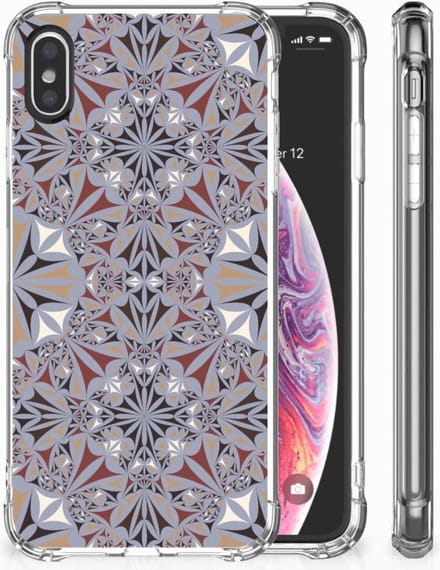 Apple iPhone X | Xs Anti-Shock Hoesje Flower Tiles