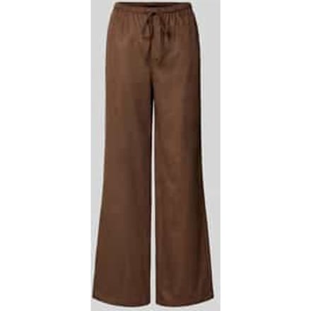 wide fit stoffen broek met achterzak