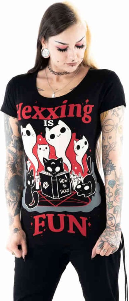 Cupcake Cult - Hexxing Is Fun Dames Tshirt - L - Zwart