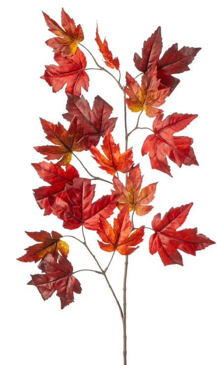 Emerald - Kunsttak Esdoorn blad 110cm rood - Kunstplant voor binnen