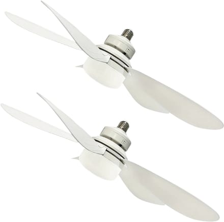 Nivard Plafondventilator - Met Verlichting - Plafond Ventilator - Met Lamp - Plafonniere Met Ventilator - Met Licht - Wit - 52cm - 2 Stuks