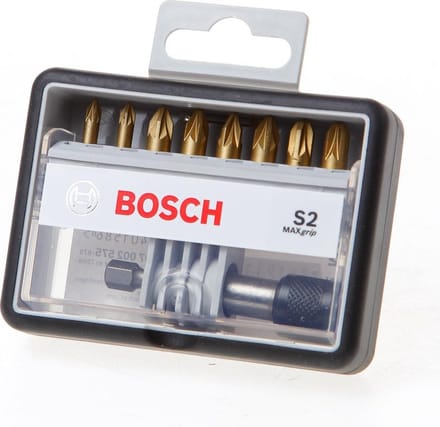 Bosch - 8+1-delige Robust Line bitset S Max Grip 25 mm, 8+1-delig
