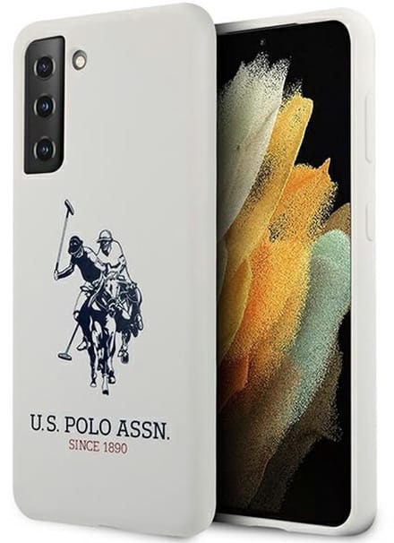 U.S. Polo Assn. - Serie Silicone Logo - Etui - Samsung Galaxy S21 - Wit