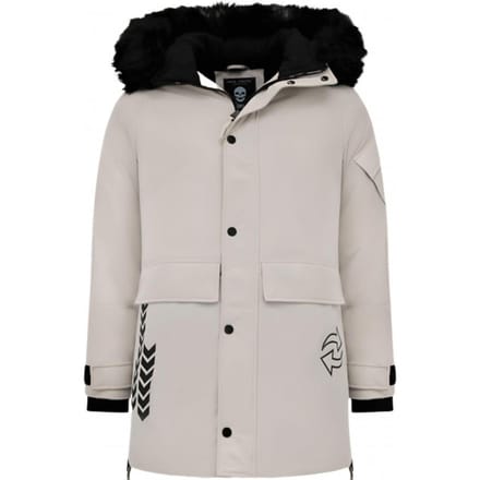 Parka Jas Heren - Met Faux Bontkraag - Beige