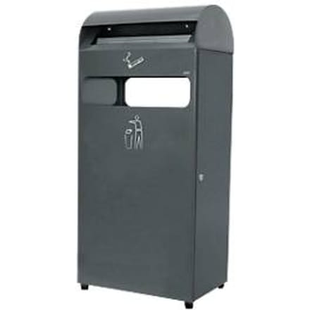 Afvalbak-combinatie met asbak, Asbak 4,7 liter,  Afvalbak 48 liter,