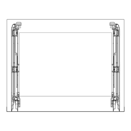 AEG voorste glas, zwart, 594x465mm 140225485030