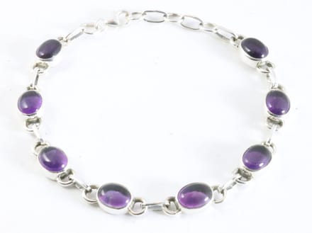 Zilveren armband met amethist