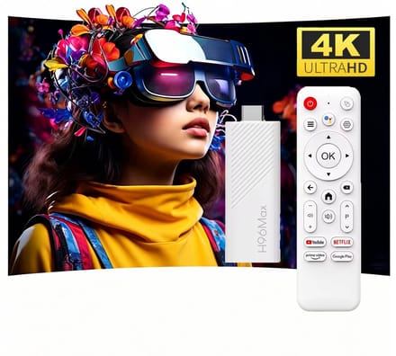 KZQ Streaming box Android TV 4K TV HDMI stick Chromecast ingebouwd Google stemassistent compatibel Dolby Atmos stickformaat zwart