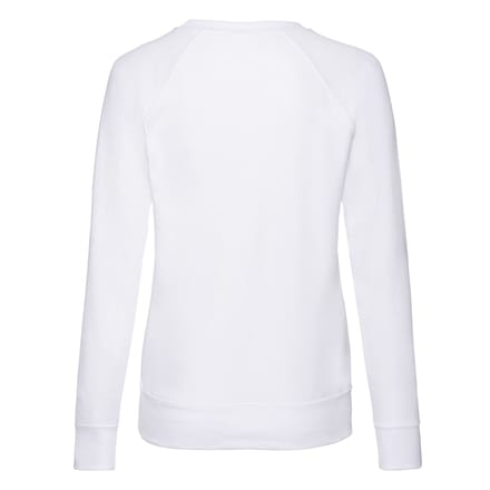 Fruit of the Loom Dames/Dames Lichtgewicht Lady Fit Raglan Sweatshirt (Wit)