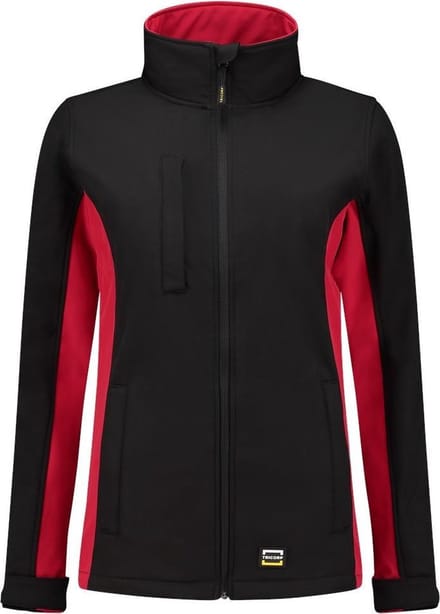 Tricorp 402008 Softshell Bicolor Dames - Zwart/Rood - 3XL