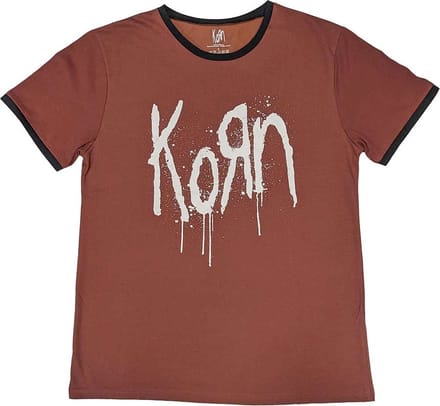 Korn - Logo Heren T-shirt - S - Rood