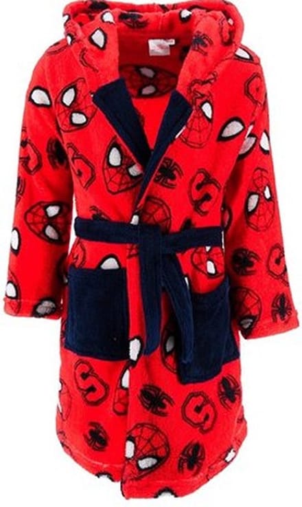 Spider-Man Marvel Badjas - Rood - zachte fleece ochtendjas - Spiderman - maat 98