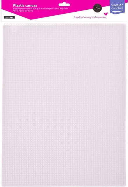 Vaessen Creative Plastic Stramien - 34x26cm - Transparent - 12 stuks