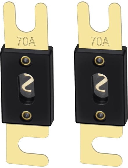 Allecto Fuse - 70 Amp - Ideaal voor Car Audio Systemen - Gold/Black