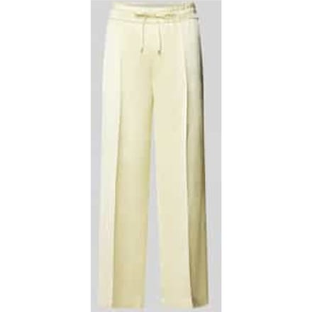 Regular fit stoffen broek met persplooien, model 'CLARA'
