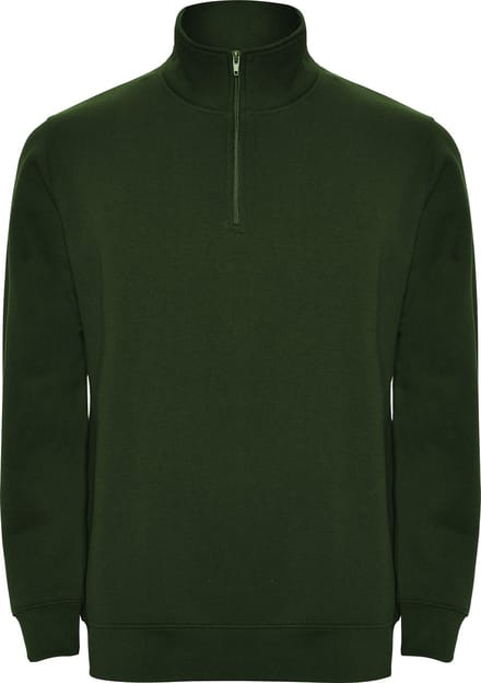 Fles Groene sweater met halve rits model Aneto merk Roly maat L