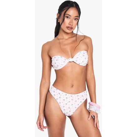 boohoo Dames Swimwear Essentials Ditsy Floral Bikini Bottoms | Roze | Maat: 34