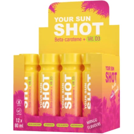 Your Sun SHOT - Mango - Sunshot - Tanshot - Gezondheidsdrank - doos 12x 80ml