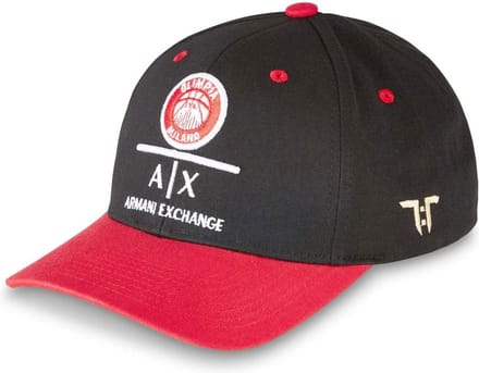 Tokyo Time - AX Olimpia Milano Snapback Pet - Zwart/Rood