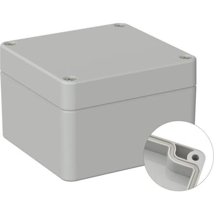 TRU COMPONENTS TC-9065652 Industriële behuizing 122 x 120 x 85 ABS Grijs-wit (RAL 7035) 1 stuk(s)