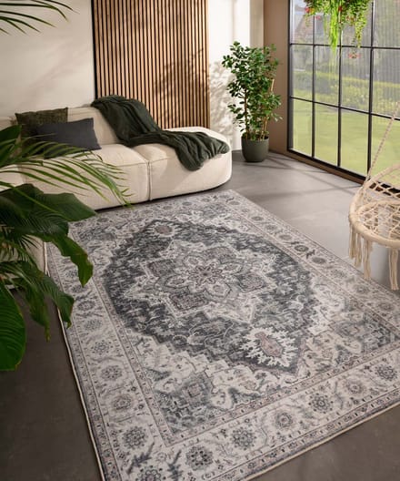 Vintage buitenkleed - Valenca Brio grijs 80x150