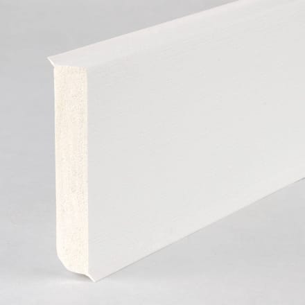 Waterbestendige PVC Plint Wit Geborsteld met Flexibele Rand 17x80x2500 mm