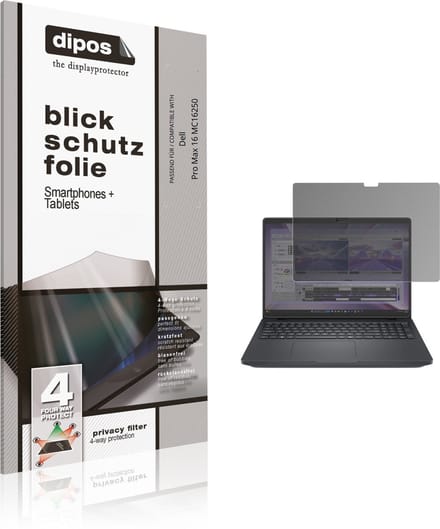 dipos – Matte Privacy Screenprotector geschikt voor Dell Pro Max 16 MC16250 | Anti-Spy Beschermfolie