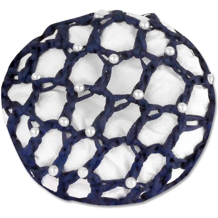 ELT Luxe knotnet  haarnet met kralen donkerblauw