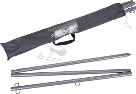 Paal Voor Schaduwdoek 220 Cm Polypropyleen Zilver