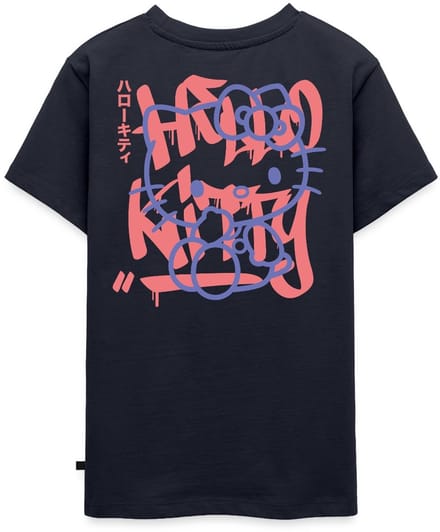 Hello Kitty Met Graffiti-Stijl Lettertype Premium T-Shirt Tiener