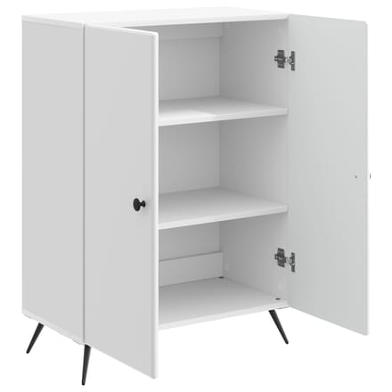 vidaXL - Dressoir - Hoogglans - Wit - 66 - x - 34,5 - x - 90 - cm - Bewerkt - hout