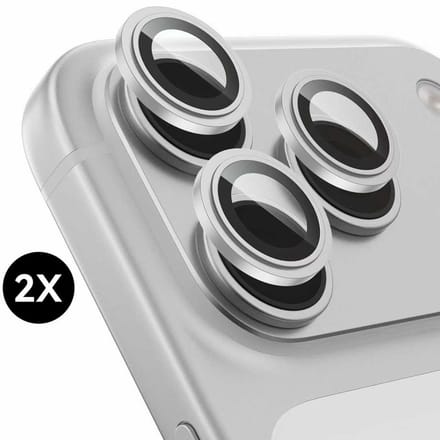 2x Screenprotector geschikt voor iPhone 17 Pro / 17 Pro Max Camera Lens Screen Protector - Zilver - Screenprotector - 2 stuks - Camera Protector geschikt voor iPhone 17 Pro Camera Protector - Gehard Glas