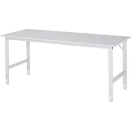 Werktafel, melamine blad, B 2000 x D 800 x H 760-1080 mm