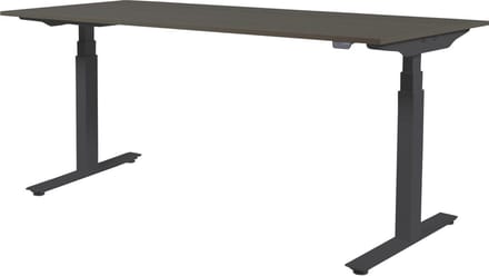Zit Sta Bureau - Plus Elek 180x80 logan eik - zwart frame