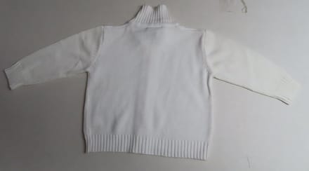 Wiplala - Gilets - Unie - Wit - Rits - 12 maand 80