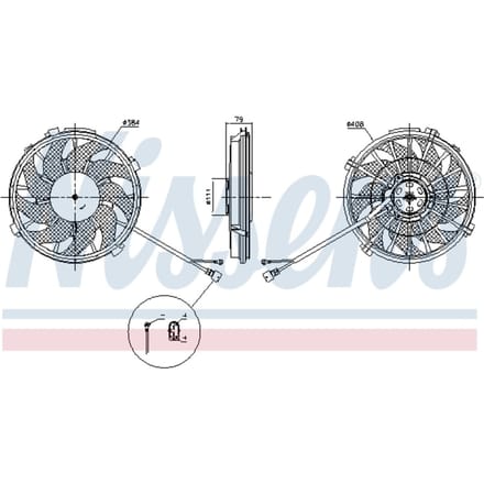Koelventilatorwiel, motorkoeling NISSENS 85753