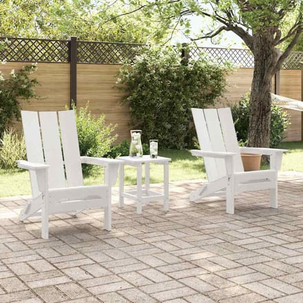 vidaXL Tuinstoel 2 pcs Wit 80.5 x 74.5 x 92 cm Polyetheen