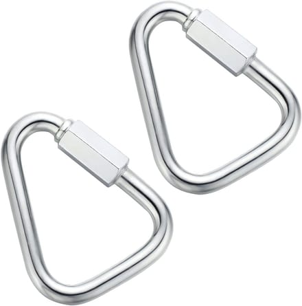 Triangle Locking Carabiner 5/16" M8 8MM - Set van 2 - Ideaal voor Klimmen, Outdoor en Beveiliging