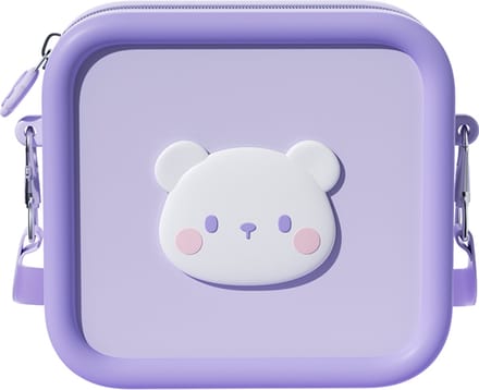 Snapling Beschermtas – Siliconen Opbergtas voor Printcamera - Paars - Kindercamera tas