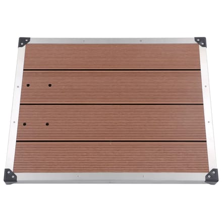 vidaXL - Buitendouchebak - 80x62 - cm - HKC - roestvrij - staal - bruin
